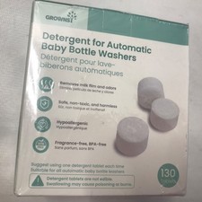 GROWNSY Automatic Baby Bottle Washer Detergent Tablets 130 Count White