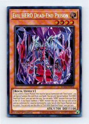 Evil HERO Dead-End Prison Secret Rare Supreme Darkness SUDA-EN002 NM