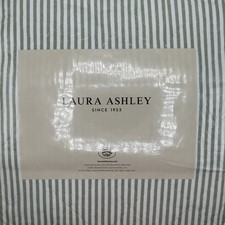 NEW Laura Ashley -King Quilt Set, Simple, Comfortable King, Oxford Stripe Green