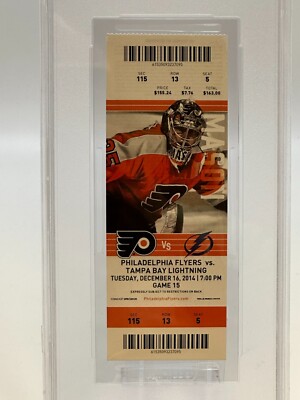 12/16/14 2014 Andrei Vasilevskiy NHL Debut Flyers Lightning PSA Ticket  POP 4!