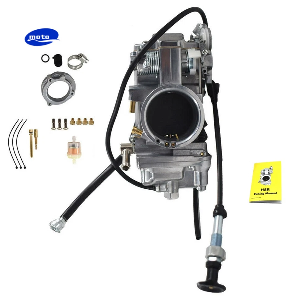 Carburador de ánima lisa HSR48 48 MM Carb 48-2 para Harley EVO Twin Cam TwinCam EE. UU. Foto 4 de 4