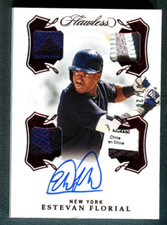 2018 Panini Flawless Signatures Ruby #71 Estevan Florial 7/20 Yankees A48 126