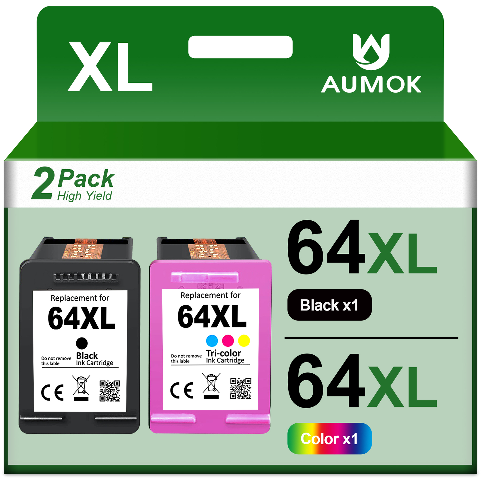 64XL Black Color Ink Cartridge 64 XL for HP Envy 7155 7855 7858 Photo 6255e 6252