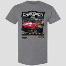 2025 WILLIAM BYRON #24 NASCAR DAYTONA 500 WINNER GRAY SHORT SLEEVE T SHIRT K2523