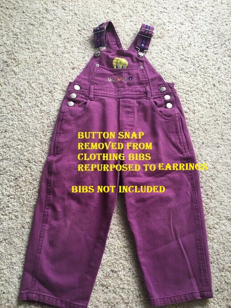 REPURPOSED TWEETY Character SNAP BUTTON from BIBS… - image 3