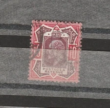 KING EDWARD V11 GREAT BRITAIN 10d SCARLET&RED STAMP FINE USED 1902  HI VAL