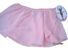NWT - Moret pink dance mock wrap skirt - sz M 8-10 -- elastic waist waist bow