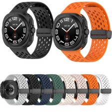 Replacement Strap Silicone Magnetic Buckle Strap For Samsung Watch Ultra 47mm
