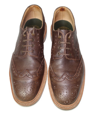 229 £ NPS SOLOVAIR BENCH MADE COUNTRY BROGUE NORTHHAMPTON MADE UK 8 IT 42 LEDER