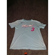 Nike NBA Miami Heat Vice City T-Shirt Dri-Fit Dwayne Wade BV8773-422 Size S