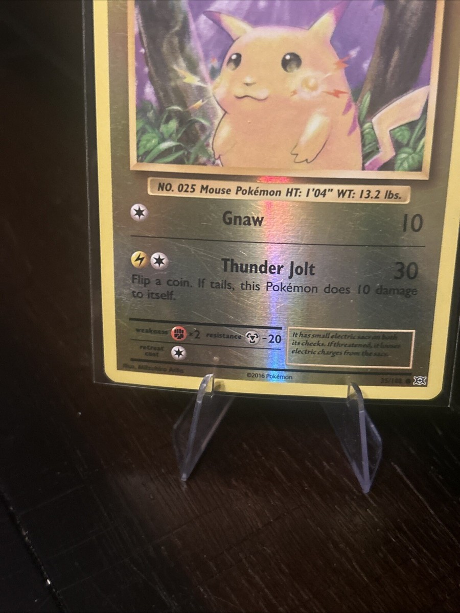 Pikachu 2016 XY Evolutions Holo Rare - MP/LP- Condition