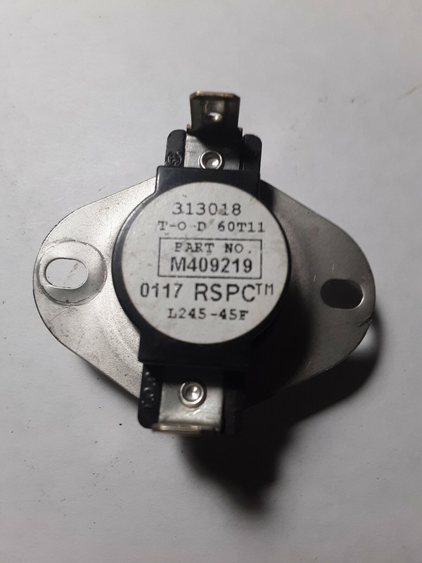 RSPC Part # M409219 245F Thermostat Limit Used Speed Queen/Huebsch/Cissell/IPSO
