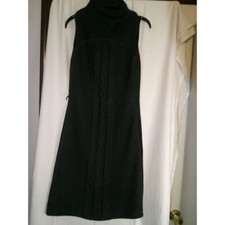 Elegant Calvin Klein Gray Sleeveless Turtleneck Sweater Dress Size