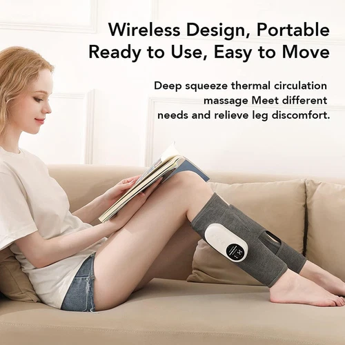 3 Modes Leg Massager Cordless Calf Air Compression Massager W/ Heat Pain Relief - Picture 7 of 25