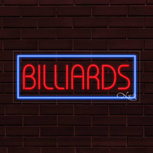 NUEVO "BILLAR" con BORDE 30x12x1 PULGADAS LED FLEX VENTANA/PARED INTERIOR LETRERO 30509 - Imagen 1 de 1