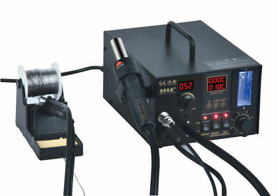 968A+ 4  in 1 Digital Soldering Iron & Hot Air Station Complete Kit