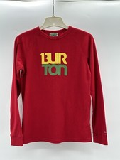 Burton Youth Boys Shirt Thermal Waffle Knit Pullover Large Shirt Logo