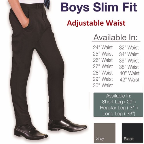 boys skinny school trousers