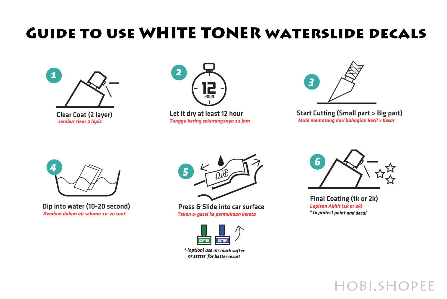 WT347 Decalcomanie Scivolo Toner Bianco # F&F Brian Supra #Custom - Foto 10