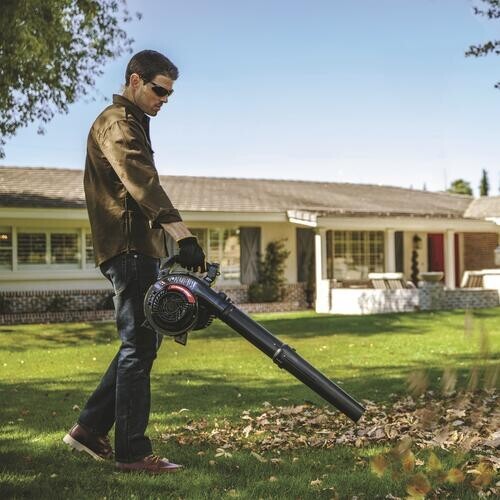 450 CFM 27cc 2 Cycle Gas Leaf Blower Vacuum Mulcher Bushel Bag Debris Sweeper