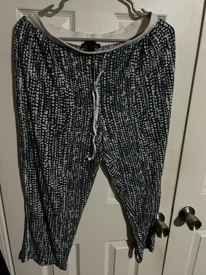 Conjunto Pijama Donna Karen Azul Blanco Talla Mediana Foto 2 de 3