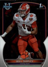 2022 Bowman University Chrome Will Shipley #73 Clemson Tigers