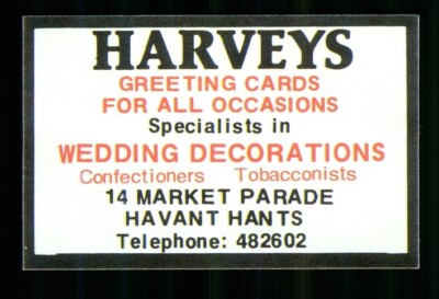 1 x Matchbox Label Harveys Grußkarten 14 Marktparade Havant Hants   MC1208