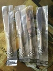NEW SET OF 4 WALLACE GRANDE BAROQUE STERLING SILVER BUTTER KNIVES KNIFE GRAND