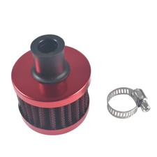 Red 12mm Air Intake Breather Filter Oil Catch Crankcase Vent Valve Go Kart