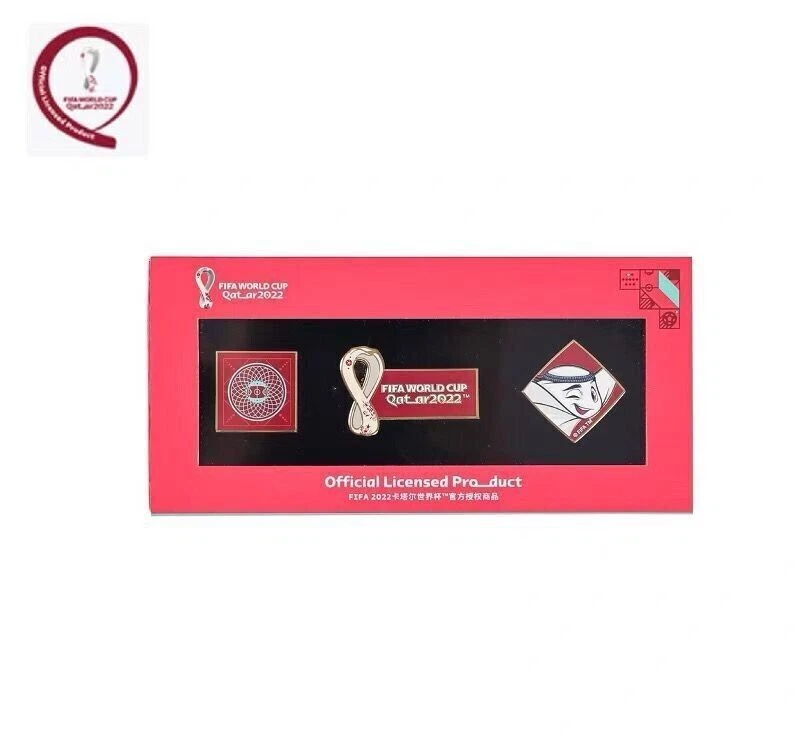 Copa Mundial de la FIFA Qatar 2022 mascota La'eeb pin insignia LOGO fútbol lugares fútbol Foto 3 de 4