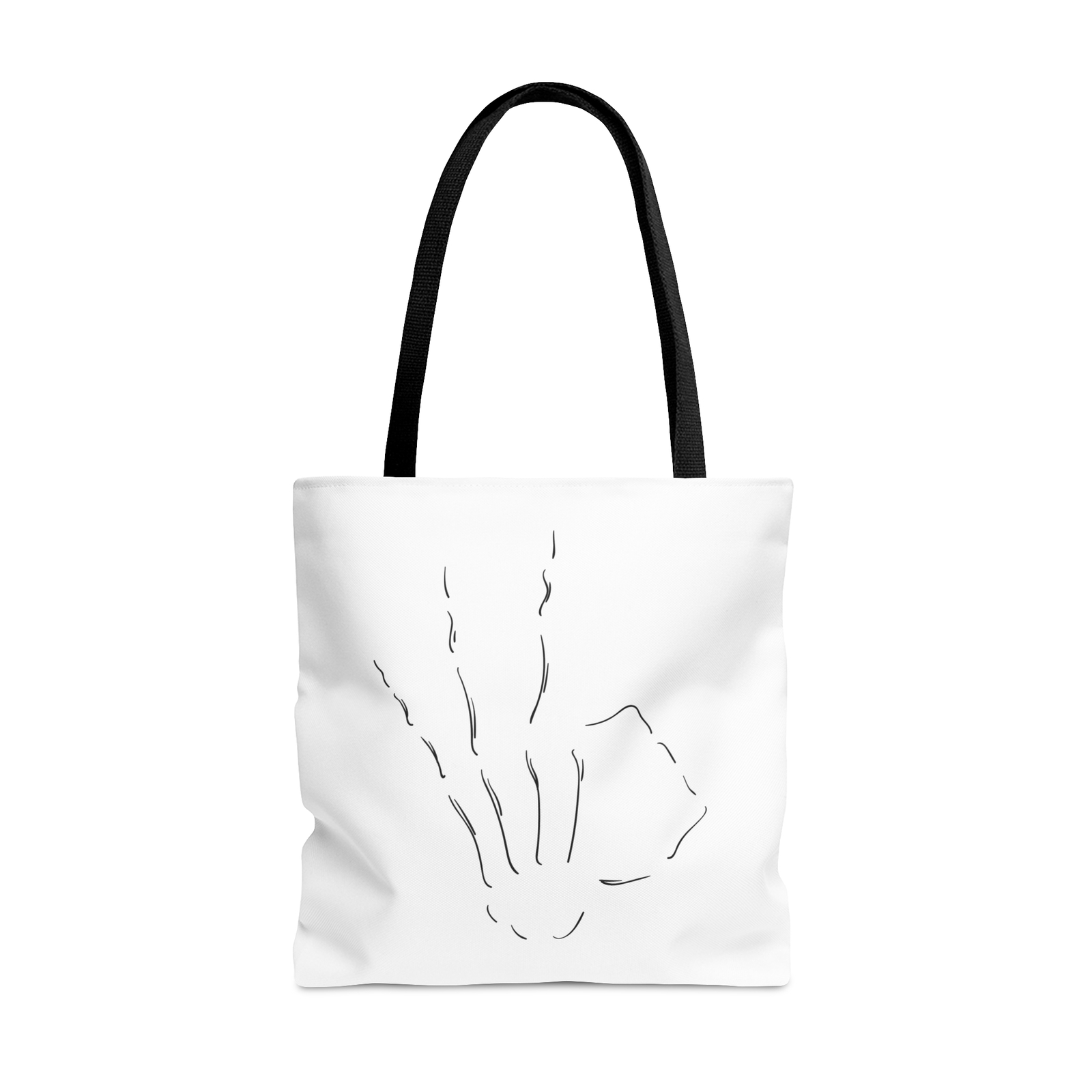 The Skeleton OK Sign Tote Bag (AOP)