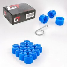 20x Caches Enjoliveurs Ecrou de Roue Jeu Bleu 17 MM pour Peugeot,