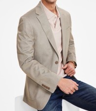  295 NEW CALVIN KLEIN Mens Tan/Beige Soft Stretch Blazer Sport Coat Suit Jacket