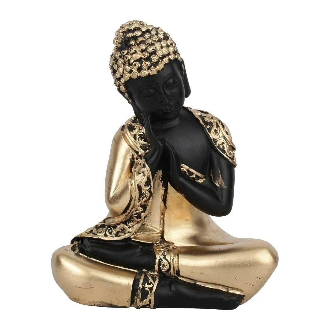 Buddha Sitting Position Statue Medium Size Polyresin Idol for Living and Bedroom