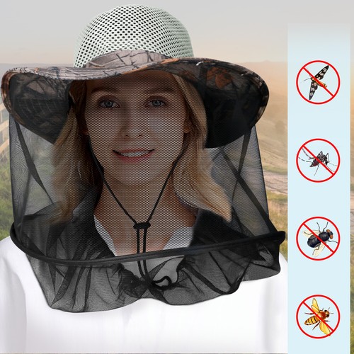Fishing Net Hat Anti-Mosquito Bug Fly 
