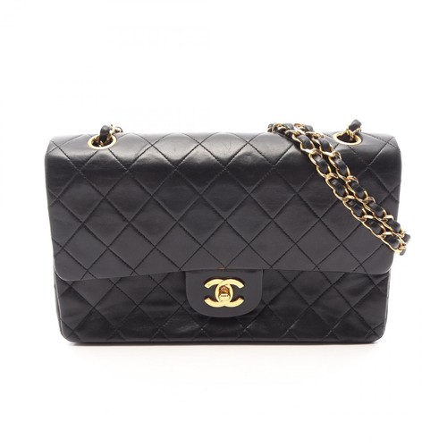 Chanel Matelasse W flap shoulder Bag lambskin sheepskin r0_0720