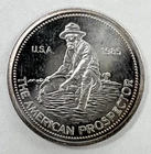 1985 Engelhard 1/4oz American Prospector .999 Fine Silver Round - RARE