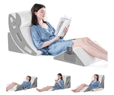 Yojoker 4PCS Orthopedic Bed Wedge Pillow Set for Sleeping & Post Surgery