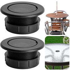 2 Pcs 2 Inch Parasol Umbrella Hole Ring Plug and Cap Set Thicker Patio Table