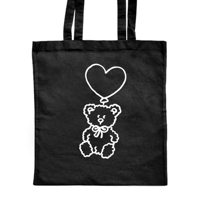 Shopper-Tasche 'Teddy with Heart Shaped Balloon' klassisch schwarz (ZB00029153)