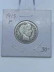1915 P BARBER Quarter 90% Silver .25¢ EARLY RARE NICE USA COIN VF-XF Better Cond