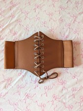 Brown Underbust Corset Stretchy Size Small