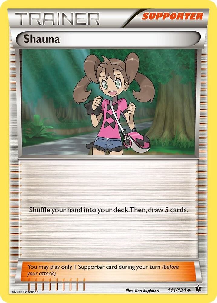 Pokémon TCG Shauna XY Fates Collide 111/124 Uncommon NM/M Trainer Supporter