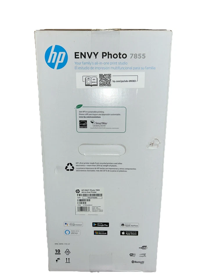 HP ENVY Photo Enhanced Productivity 7855 All-In-One Wireless InkJet Printer NEW - Image 2 of 4