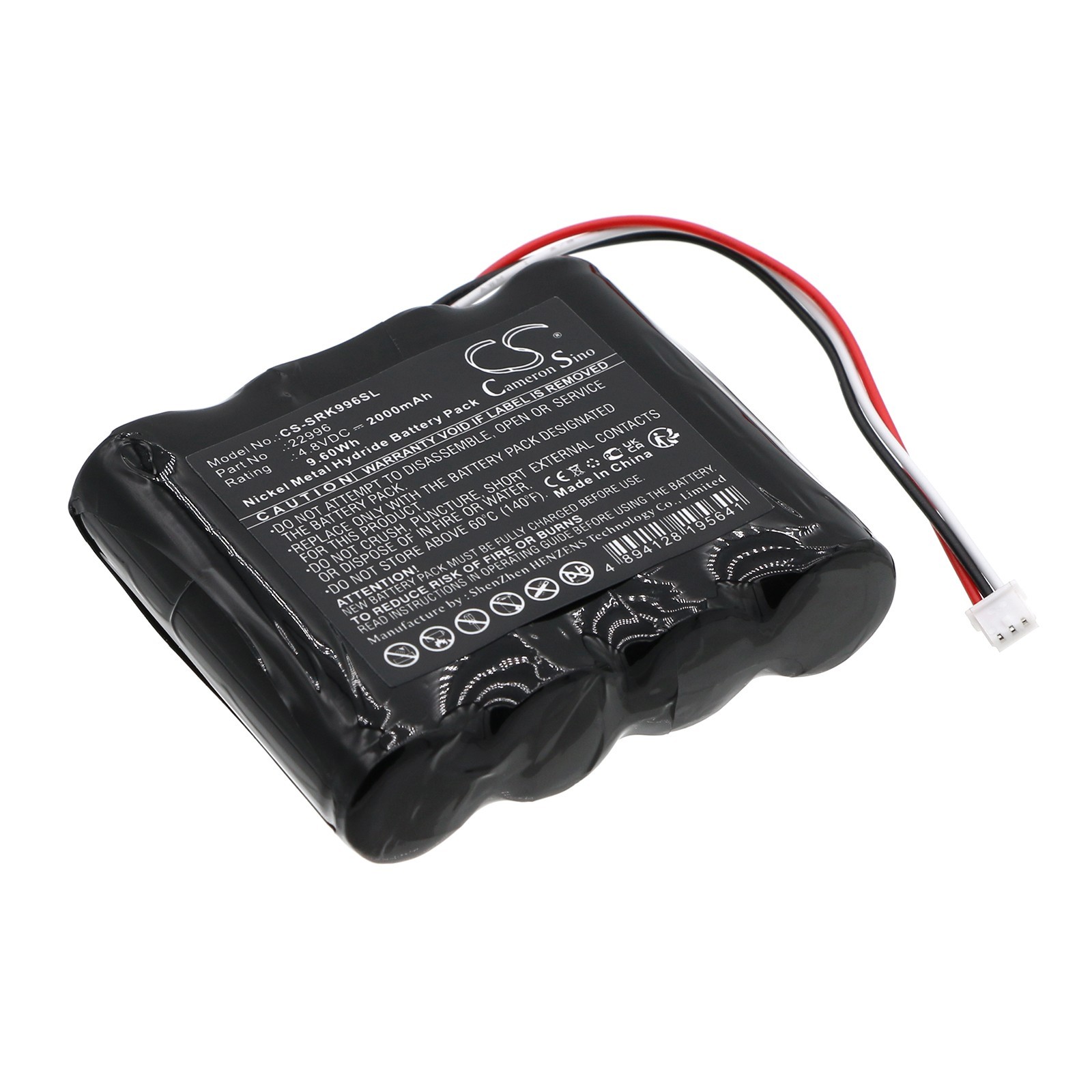BATTERIE Ni-MH 4.8V 2000mAh Type 22996,91507801 For Systronik 4-HXAAL