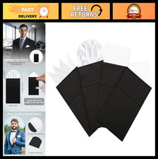 White Pocket Squares for Men - Prefolded Handkerchiefs for Suit, Tuxedo  Jacket