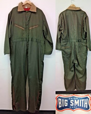 Big Smith Insulated Coveralls Men's M Green Collared Vintage J4010