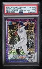 2021 Bowman Chrome Purple Shimmer Refractor 1/250 Cristian Santana PSA 9 0qj6