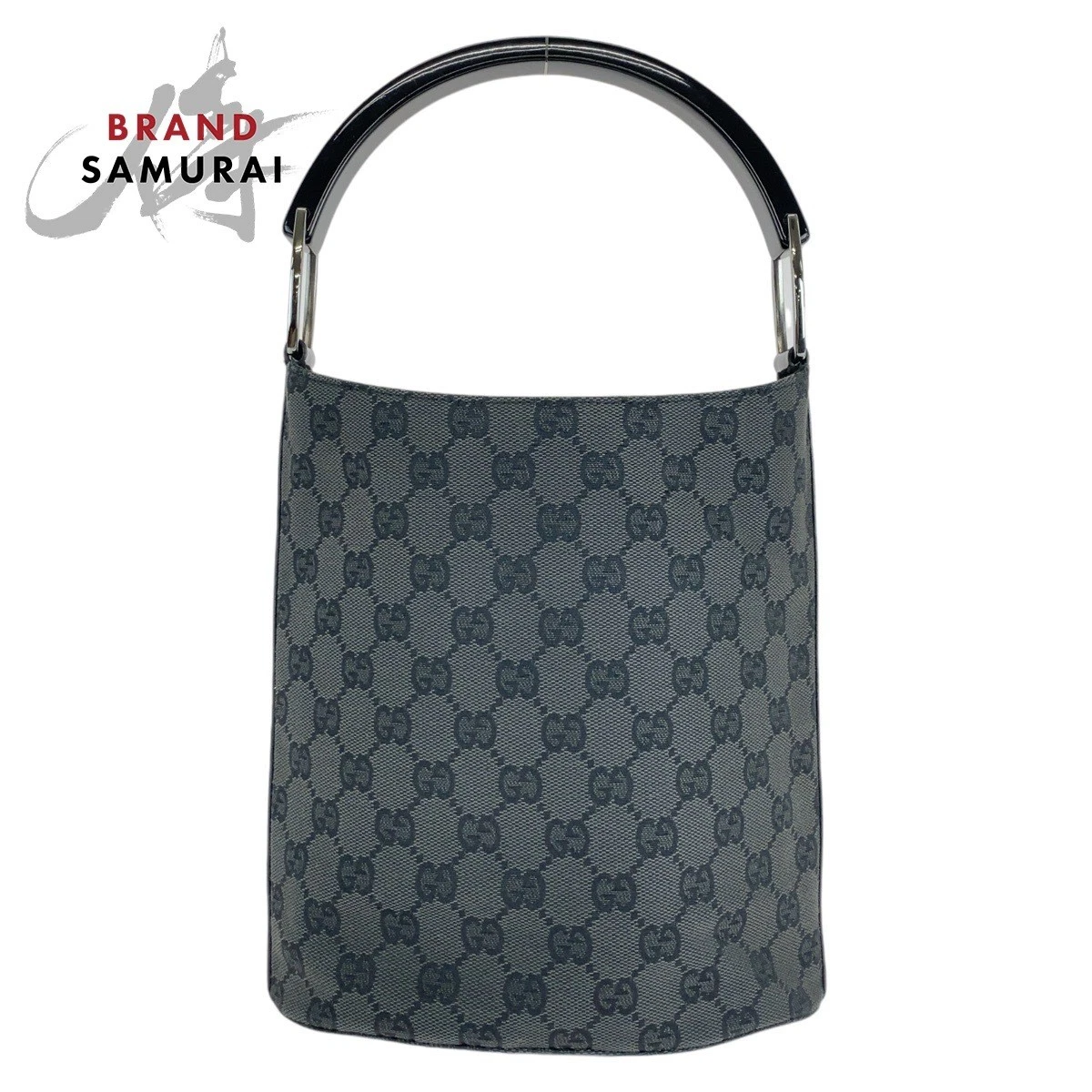Excellent sac à main femme Gucci noir noir GG toile plastique 001 3753 411328 de