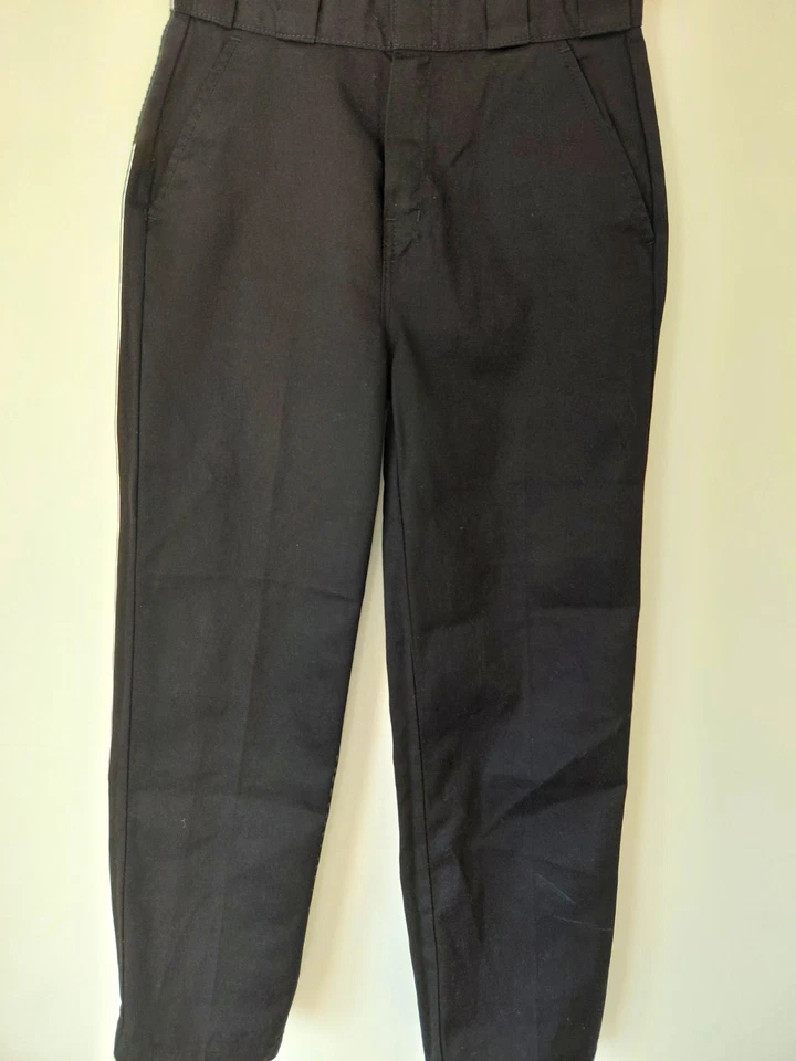 Dickies 872 Black Twill Cotton Work Trousers Straight Leg Flat Front W26 L26, photo 1 of 5